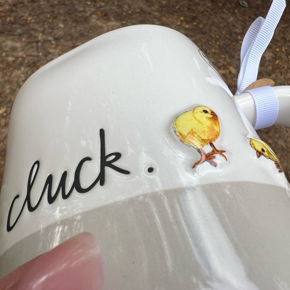 NWT Rae Dunn CLUCK Double Sided Chick Ceramic Mug - Picture 3 of 10